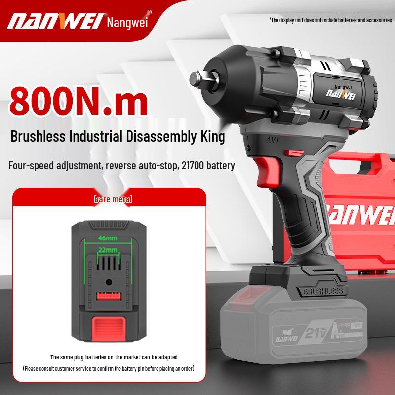 Nanwei 800N Brushless High Torque Electric Impact Wrench with Lithium Battery
Nanwei 800N Brushless High Torque Electric Impact Wrench with Lithium Battery