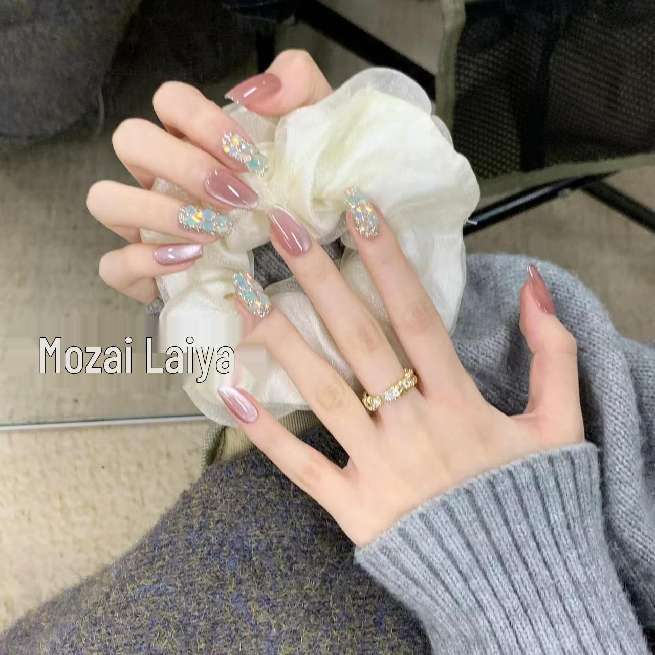 Xiaohongshu Rose Cat Eye Pink Bead Press-On Nails - Winter Style for a Fair and Elegant Look Medium M
Xiaohongshu Rose Cat Eye Pink Bead Press-On Nails - Winter Style for a Fair and Elegant Look Medium M