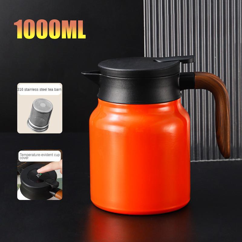 316 Show Temperature Simmering Teapot Wood Grain Handle Tea Office Home Tea Separation Heat Preservation Large Capacity Portable чорний
316 Show Temperature Simmering Teapot Wood Grain Handle Tea Office Home Tea Separation Heat Preservation Large Capacity Portable чорний