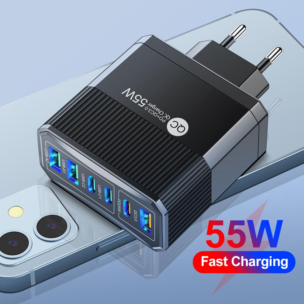 Muti 6 Ports Charger KR Plug USB Type C Fast Charging PD Mobile Phone High Speed Wall Adapter Korean Regulation for Samsung S23 White EU Plug
Muti 6 Ports Charger KR Plug USB Type C Fast Charging PD Mobile Phone High Speed Wall Adapter Korean Regulation for Samsung S23 White EU Plug