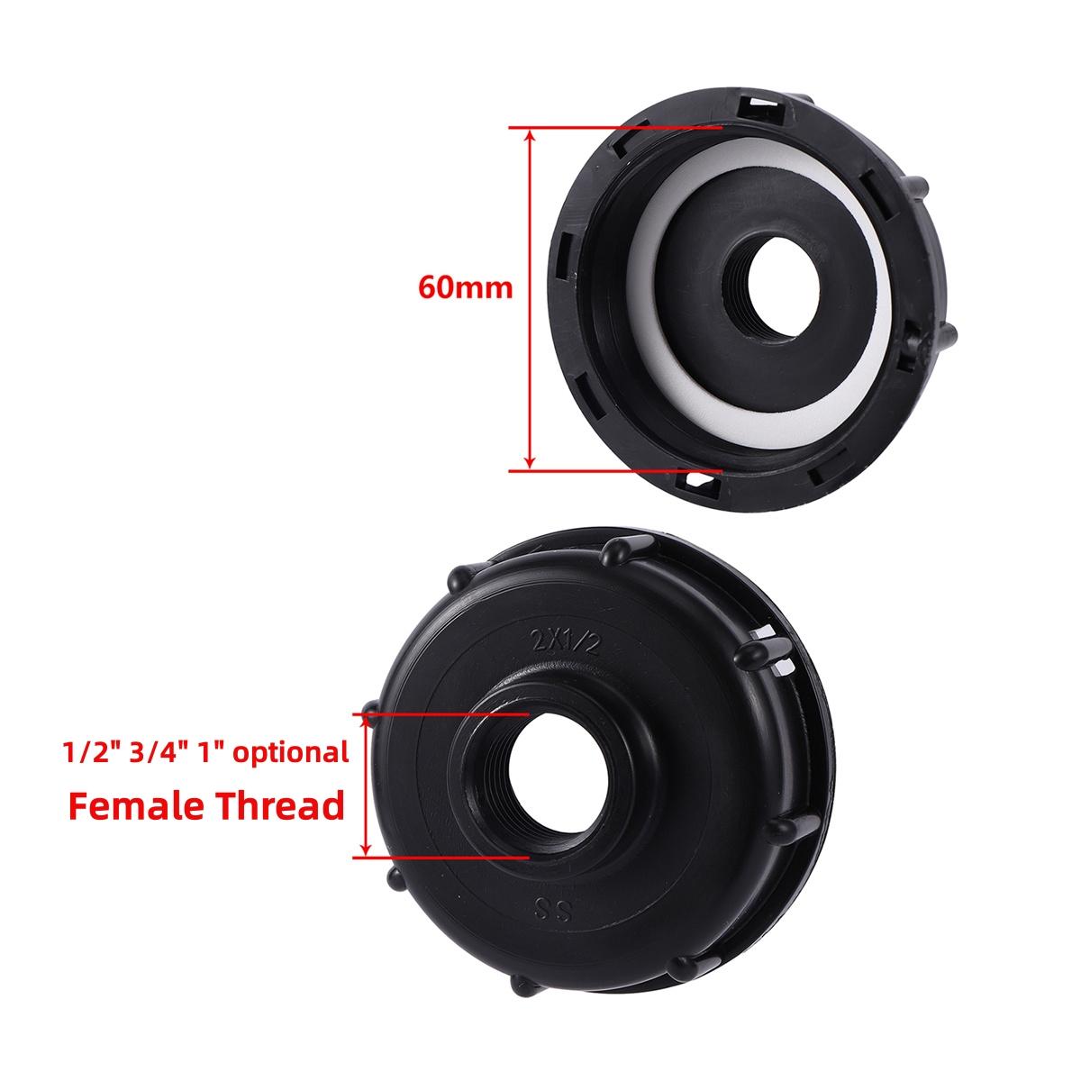IBC Tank Adapter S60 Coarse Thread to 3/4 1 1.5 2 Male/Female Thread and to 1/2 3/4 1 1.25 1.5 2 Pipe Quick Joint 1Pc 1 inch
IBC Tank Adapter S60 Coarse Thread to 3/4 1 1.5 2 Male/Female Thread and to 1/2 3/4 1 1.25 1.5 2 Pipe Quick Joint 1Pc 1 inch