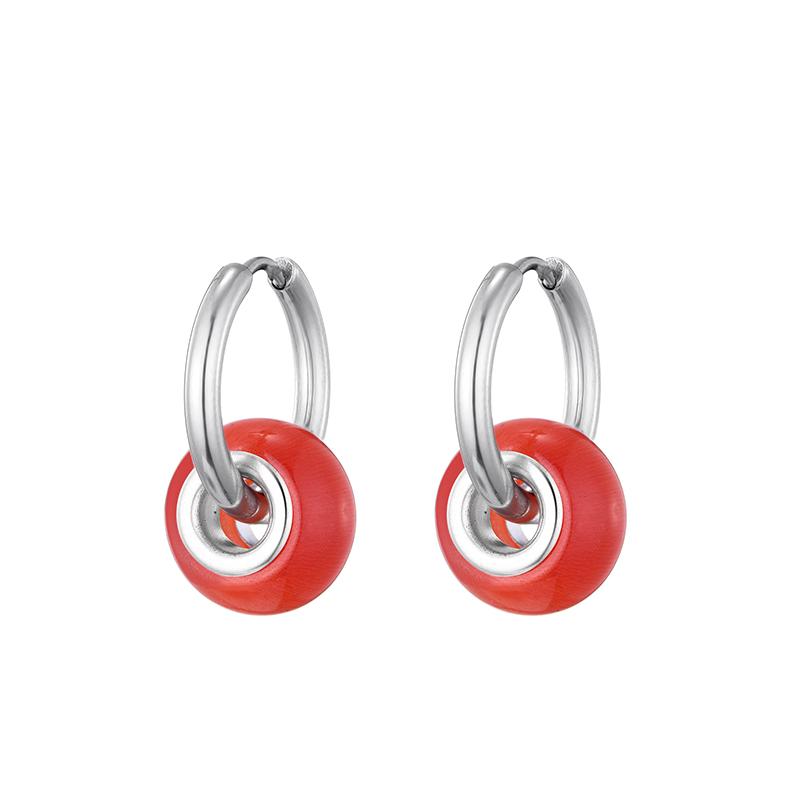 Fashion Round Stainless Steel Copper Color Hoop Earrings For Women Stone Bead Ear Buckle Drop Earrings Jewerly Pendientes Mujer красный
Fashion Round Stainless Steel Copper Color Hoop Earrings For Women Stone Bead Ear Buckle Drop Earrings Jewerly Pendientes Mujer красный