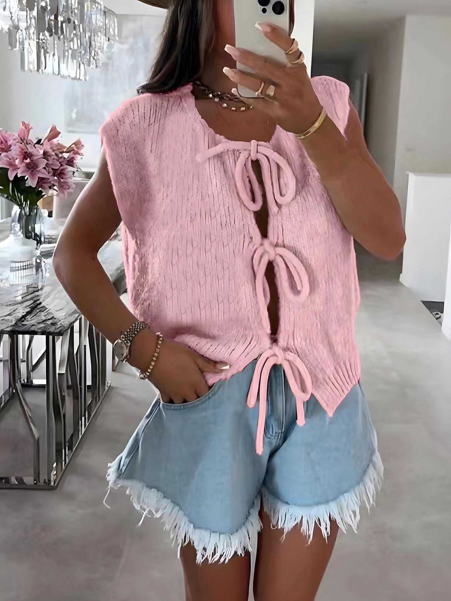 Вязаный жилет-кардиган на бретелях, летний, популярный товар для трансграничной торговли, новинка Amazon, однотонный жилет, свитер без рукавов для женщин 3538 XL розовый
Вязаный жилет-кардиган на бретелях, летний, популярный товар для трансграничной торговли, новинка Amazon, однотонный жилет, свитер без рукавов для женщин 3538 XL розовый