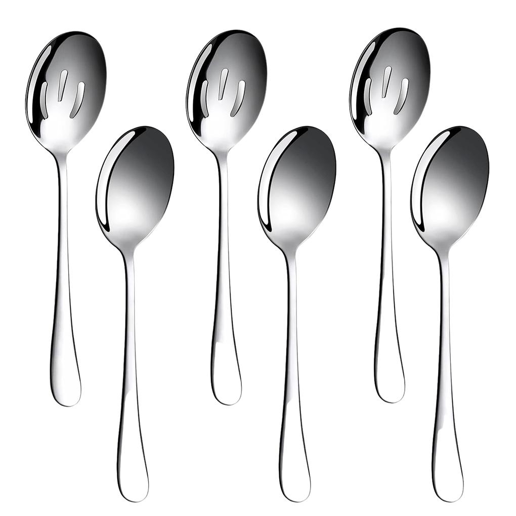 Набор сервировочных ложек из нержавеющей стали, подходит для всех случаев, легкий и портативный, универсальный серебряный
Набор сервировочных ложек из нержавеющей стали, подходит для всех случаев, легкий и портативный, универсальный серебряный