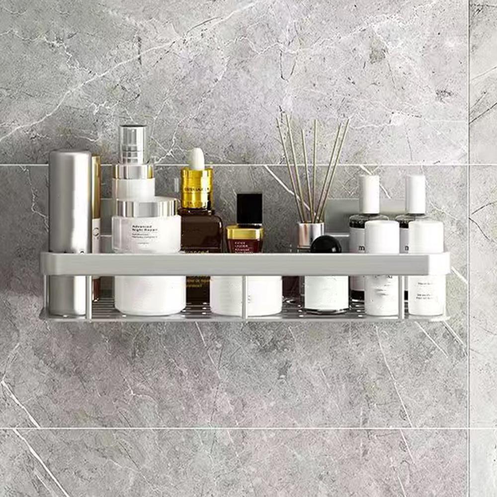 Bathroom Aluminum Shelf Shower No Drill Wall Mounted Organizer Rectangular Storage Rack Silver
Bathroom Aluminum Shelf Shower No Drill Wall Mounted Organizer Rectangular Storage Rack Silver