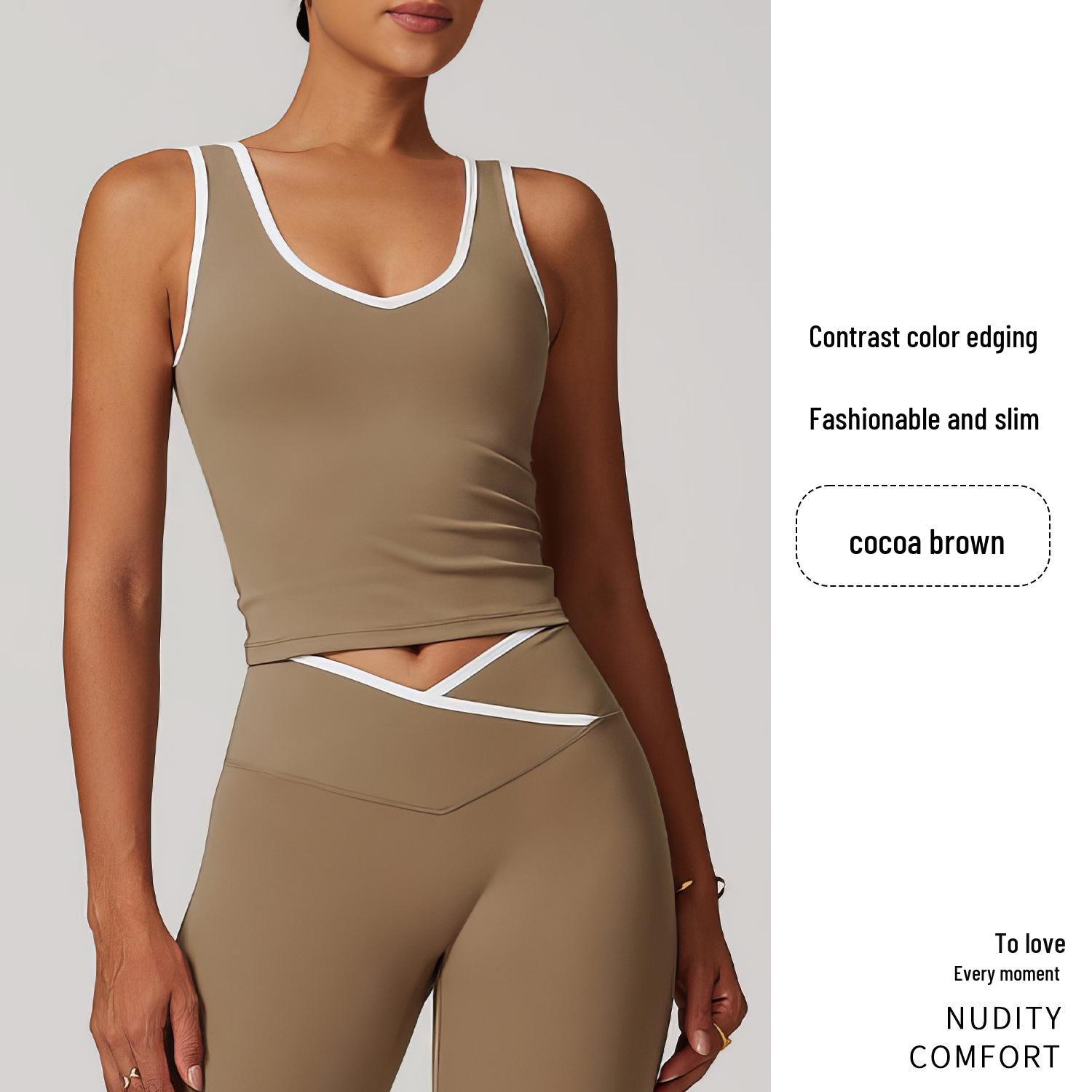 Nude Cross-Back Yoga Tank Top with Color Block and Hollow Back Design - Women s High-End Sports Bra Medium
Nude Cross-Back Yoga Tank Top with Color Block and Hollow Back Design - Women s High-End Sports Bra Medium