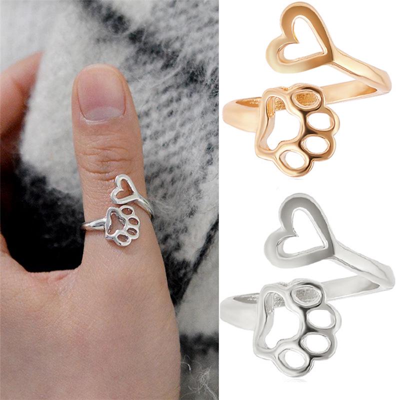 Hot Sale: Simple Dog Paw Love Ring - Creative Hollow Design, Adjustable Fit for Women срібний
Hot Sale: Simple Dog Paw Love Ring - Creative Hollow Design, Adjustable Fit for Women срібний