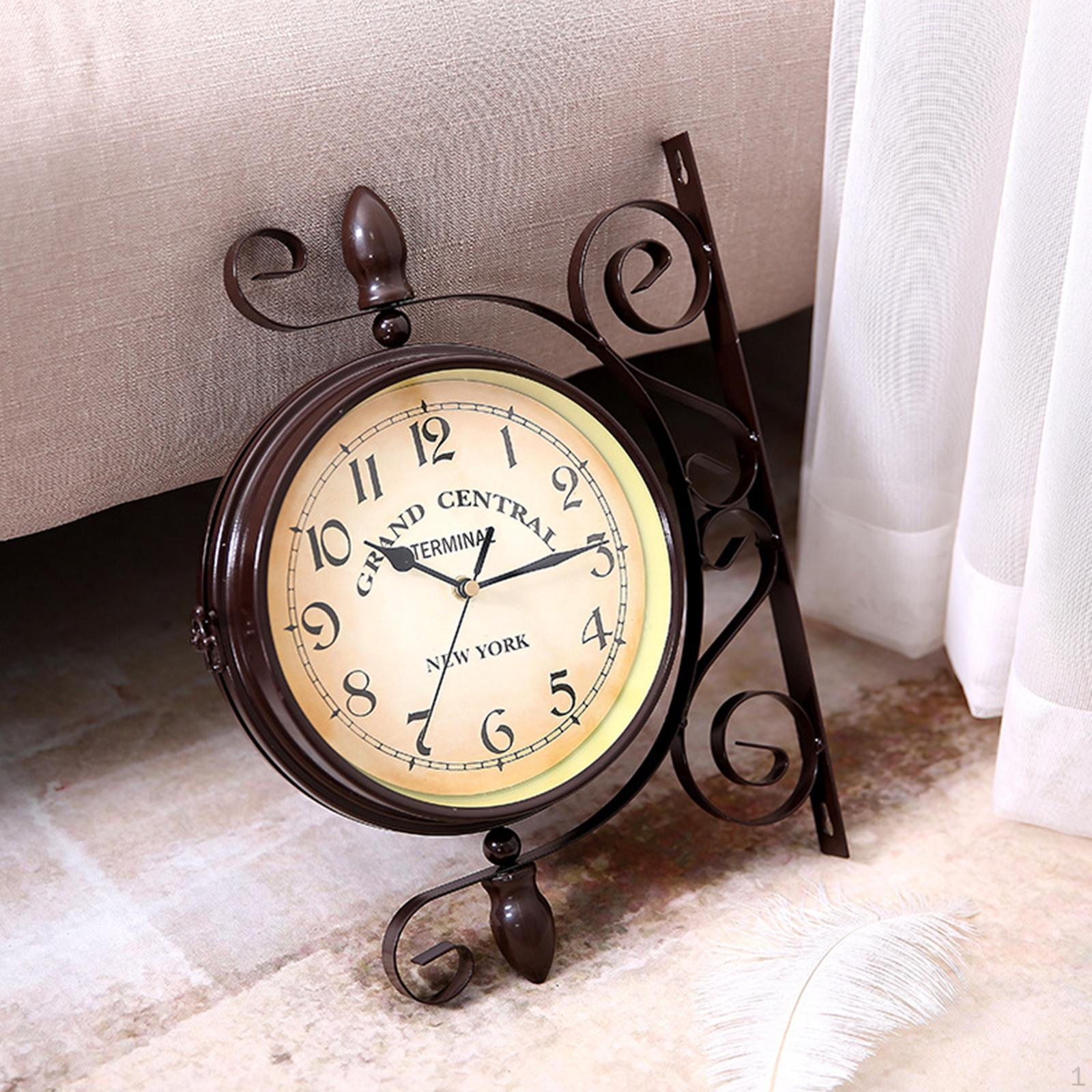 Double Sided Wall Clock Silent Industrial Round Two Faces Vintage Ornament, Decorative for
Double Sided Wall Clock Silent Industrial Round Two Faces Vintage Ornament, Decorative for