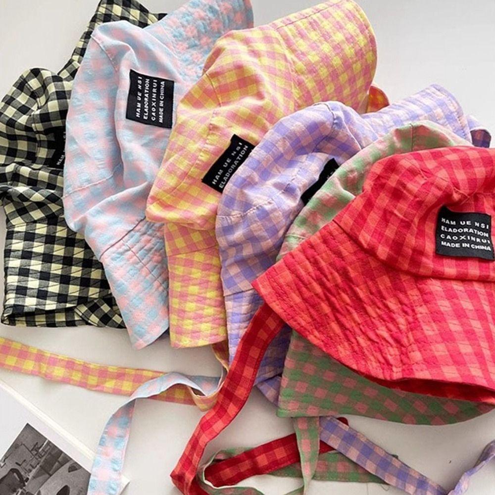 Small Lattice Drawstring Sun Hat Lace Up Bucket Hat Breathable Plaid Hiking Cap Mountaineering Style 3
Small Lattice Drawstring Sun Hat Lace Up Bucket Hat Breathable Plaid Hiking Cap Mountaineering Style 3