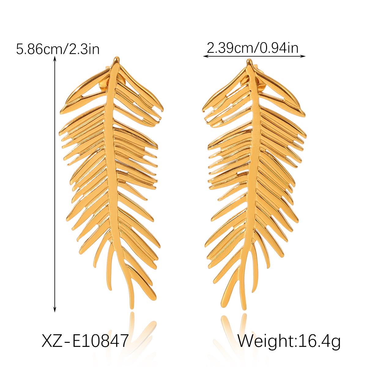 European & American Leaf Feather Stainless Steel Long Dangle Earrings - Stylish, Versatile, Light Luxury Jewelry for Women.
European & American Leaf Feather Stainless Steel Long Dangle Earrings - Stylish, Versatile, Light Luxury Jewelry for Women.