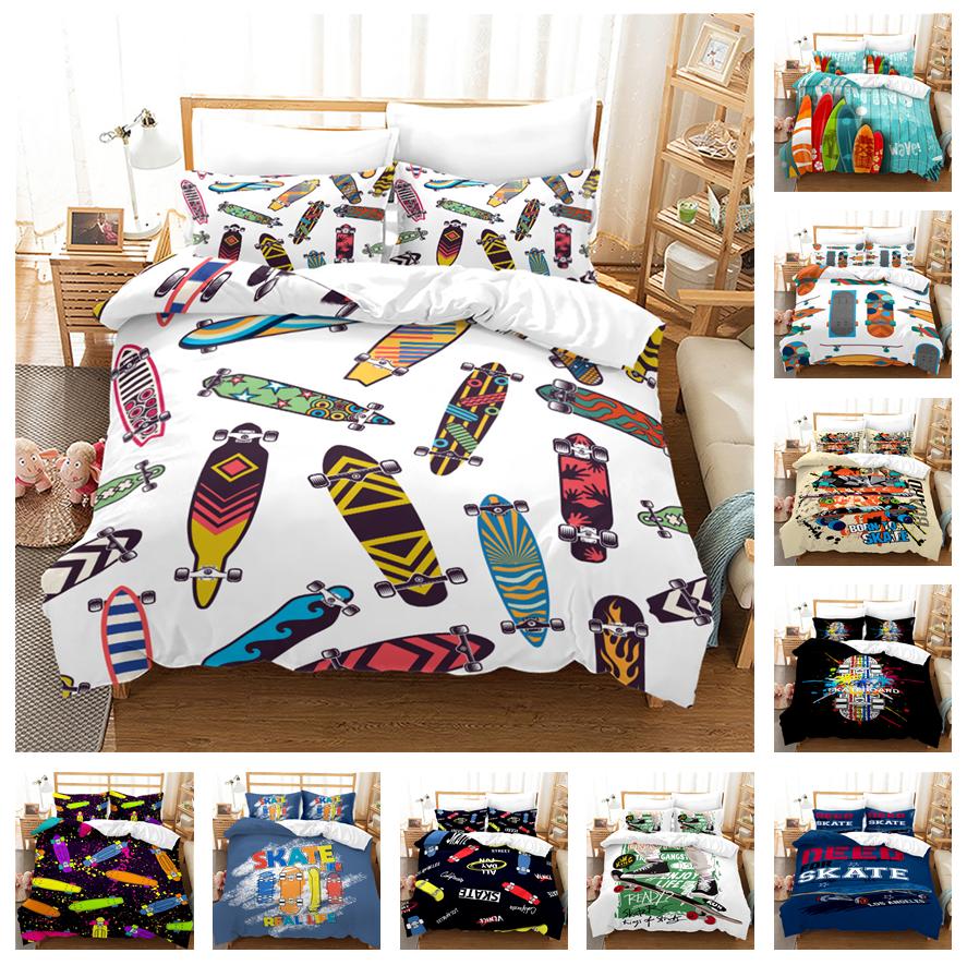 3D Printed Skateboard Bedding Set Sports Down Duvet Cover Pillowcases 2/3 Pieces for Boys Room Hip-hop Style Quick Drying Quilt Cover UK Single 135x200cm
3D Printed Skateboard Bedding Set Sports Down Duvet Cover Pillowcases 2/3 Pieces for Boys Room Hip-hop Style Quick Drying Quilt Cover UK Single 135x200cm