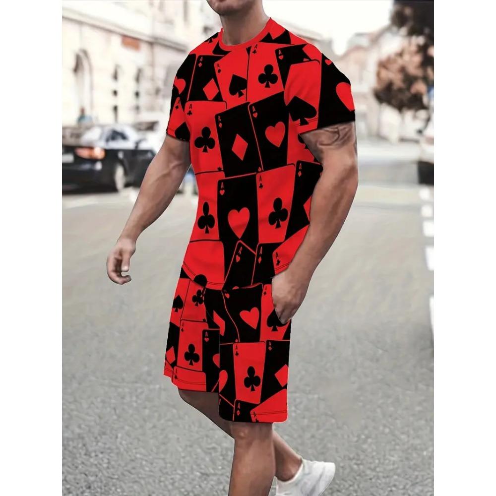 Креативный узор игральных карт Мужская одежда Комплект из 2 предметов 3D-принт Летний повседневный костюм футболка+шорты Уличный короткий рукав Спортивная одежда 6XL
Креативный узор игральных карт Мужская одежда Комплект из 2 предметов 3D-принт Летний повседневный костюм футболка+шорты Уличный короткий рукав Спортивная одежда 6XL