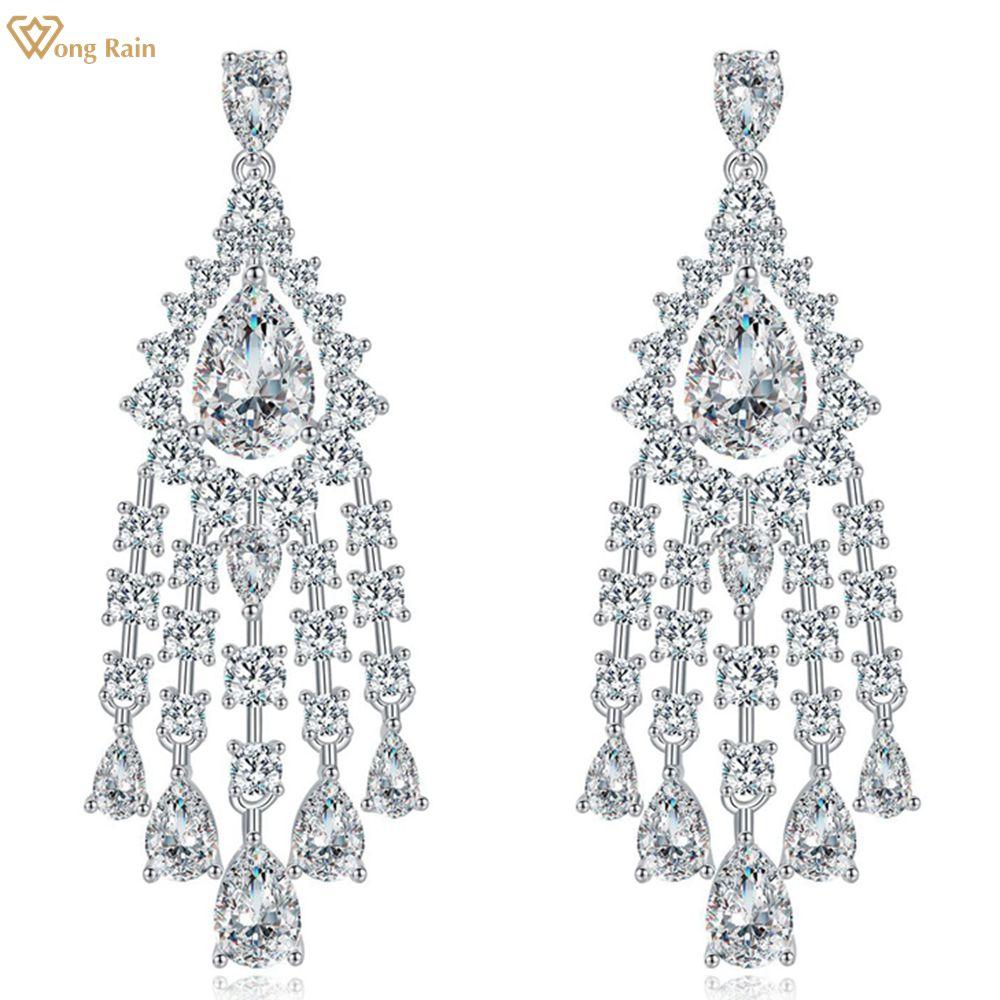 Wong Rain Роскошные серьги-подвески из стерлингового серебра 925 пробы 7*10 мм AAAAA с цирконами, драгоценные камни для свадьбы и помолвки, висячие серьги-шпильки с кисточками, изящные ювелирные изделия белый
Wong Rain Роскошные серьги-подвески из стерлингового серебра 925 пробы 7*10 мм AAAAA с цирконами, драгоценные камни для свадьбы и помолвки, висячие серьги-шпильки с кисточками, изящные ювелирные изделия белый