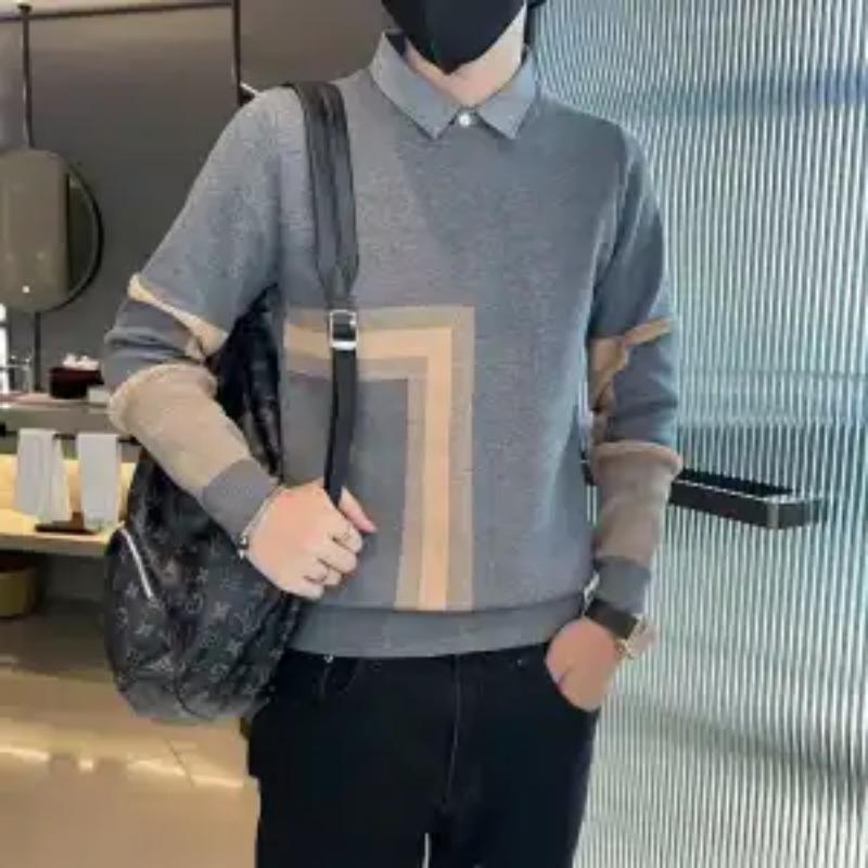 Мужской пуловер, геометрический лацкан, контрастный цвет, длинный рукав, облегающий, имитация двух частей, рубашка с воротником, вязаный базовый топ L серый
Мужской пуловер, геометрический лацкан, контрастный цвет, длинный рукав, облегающий, имитация двух частей, рубашка с воротником, вязаный базовый топ L серый