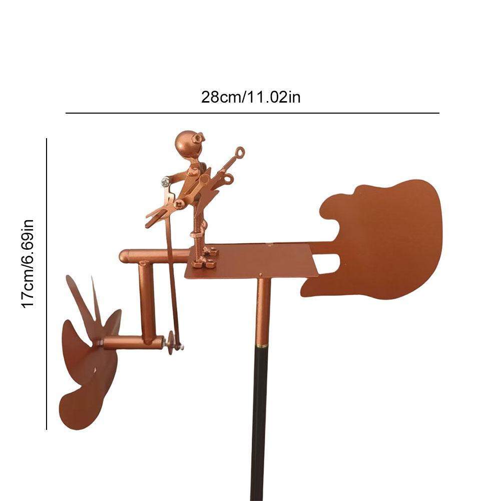 DIY Handcrafted Metal Drummer Windmill Statue Spins with Wind Steampunk Percussionist Music Wind Spinner Garden Decoration
DIY Handcrafted Metal Drummer Windmill Statue Spins with Wind Steampunk Percussionist Music Wind Spinner Garden Decoration