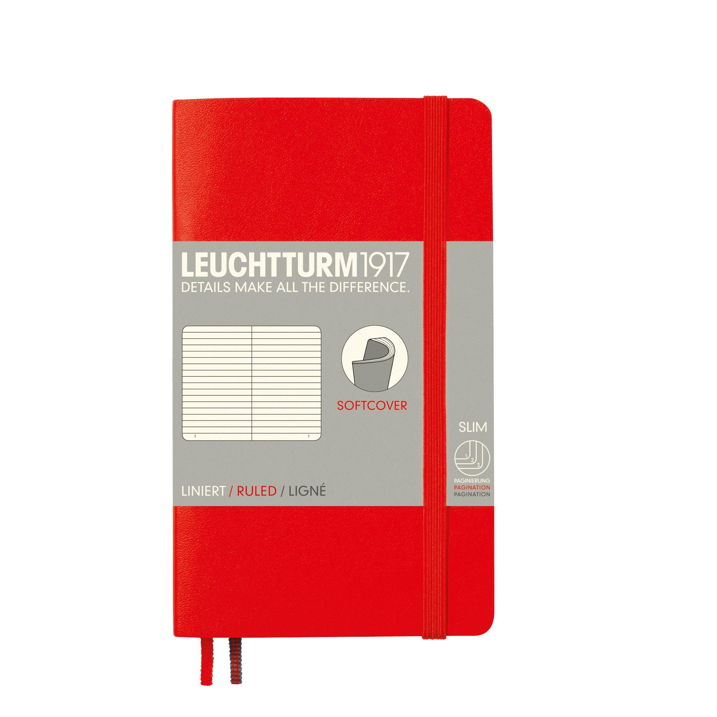 LEUCHTTURM1917 Notebook A6 Lined Softcover Red 349310
LEUCHTTURM1917 Notebook A6 Lined Softcover Red 349310