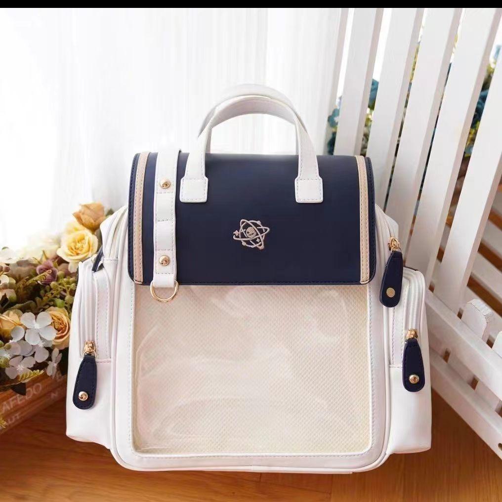 JIAERDI Transparent Ita Bag Backpack Women Harajuku Aesthetic JK Uniform Mochila Schoolbag Female Large Capacity Backpacks 2025 24x31x11cm синий
JIAERDI Transparent Ita Bag Backpack Women Harajuku Aesthetic JK Uniform Mochila Schoolbag Female Large Capacity Backpacks 2025 24x31x11cm синий