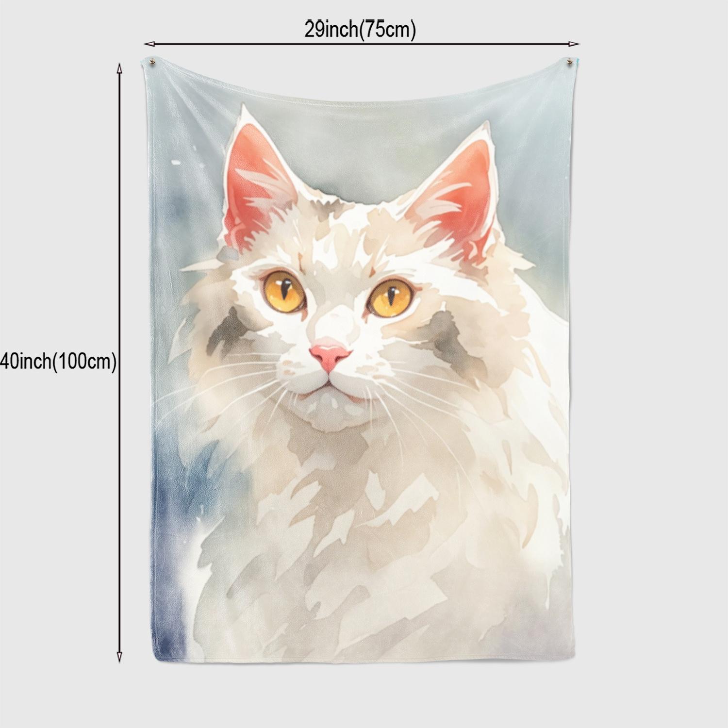 All-Season Flannel Throw Blanket | Contemporary Cat Print Design | Soft Polyester Knit | Multi-Use for Sofa, Bed, Office & Outdo 130x150cm
All-Season Flannel Throw Blanket | Contemporary Cat Print Design | Soft Polyester Knit | Multi-Use for Sofa, Bed, Office & Outdo 130x150cm