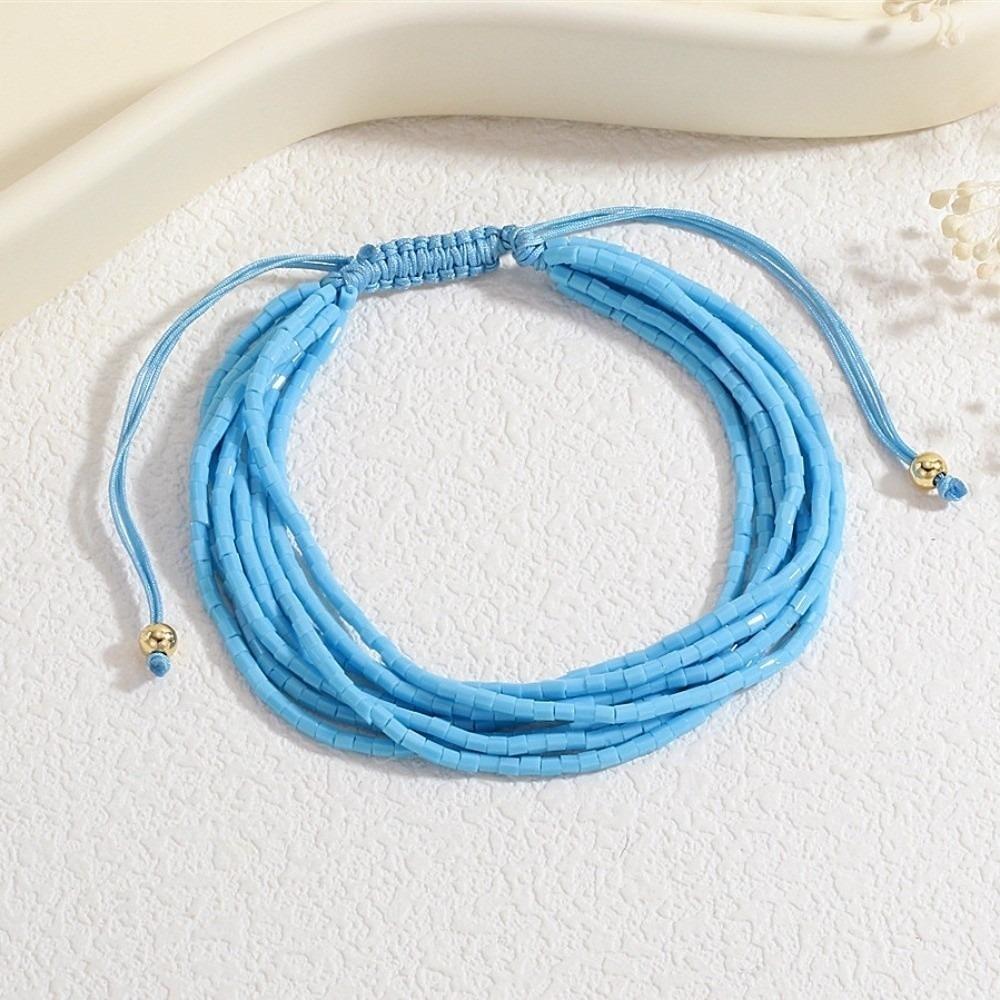 Colorful Bohemian Style Hand Chains Stackable Multilayer Bracelets Thin Beads Bracelets Summer синій
Colorful Bohemian Style Hand Chains Stackable Multilayer Bracelets Thin Beads Bracelets Summer синій