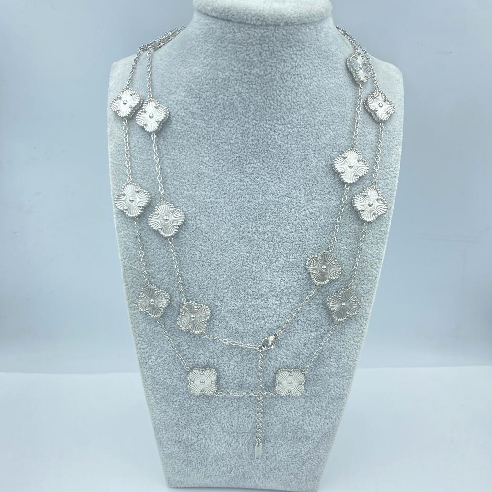 15ММ Титанова сталь Намисто 20 Квітів 90+5СМ Намисто Чотирилисник Жіноче Намисто
15ММ Титанова сталь Намисто 20 Квітів 90+5СМ Намисто Чотирилисник Жіноче Намисто