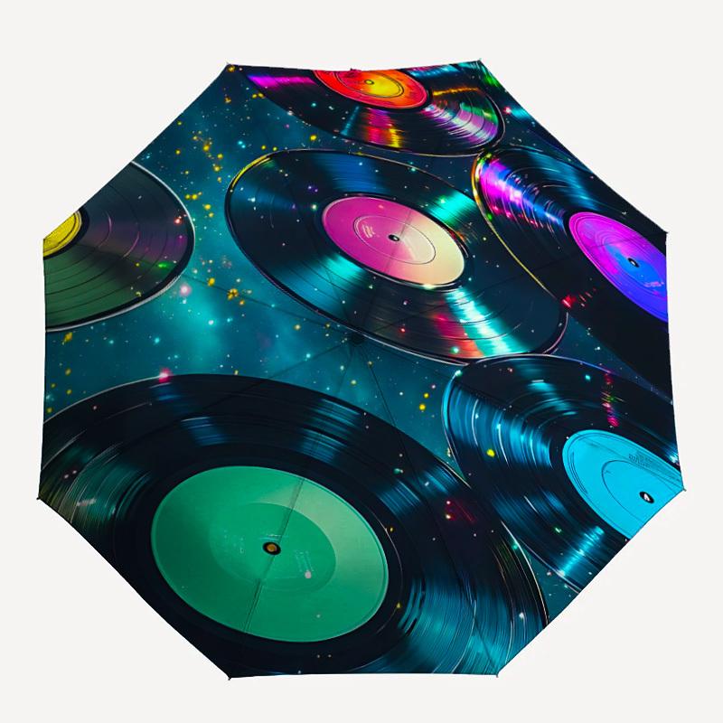 1pc Vinyl Records Cosmic Automatic Folding Umbrella - Compact 8-Rib Design, Durable Plastic & Iron, Lightweight for Outdoor Daily Use164
1pc Vinyl Records Cosmic Automatic Folding Umbrella - Compact 8-Rib Design, Durable Plastic & Iron, Lightweight for Outdoor Daily Use164