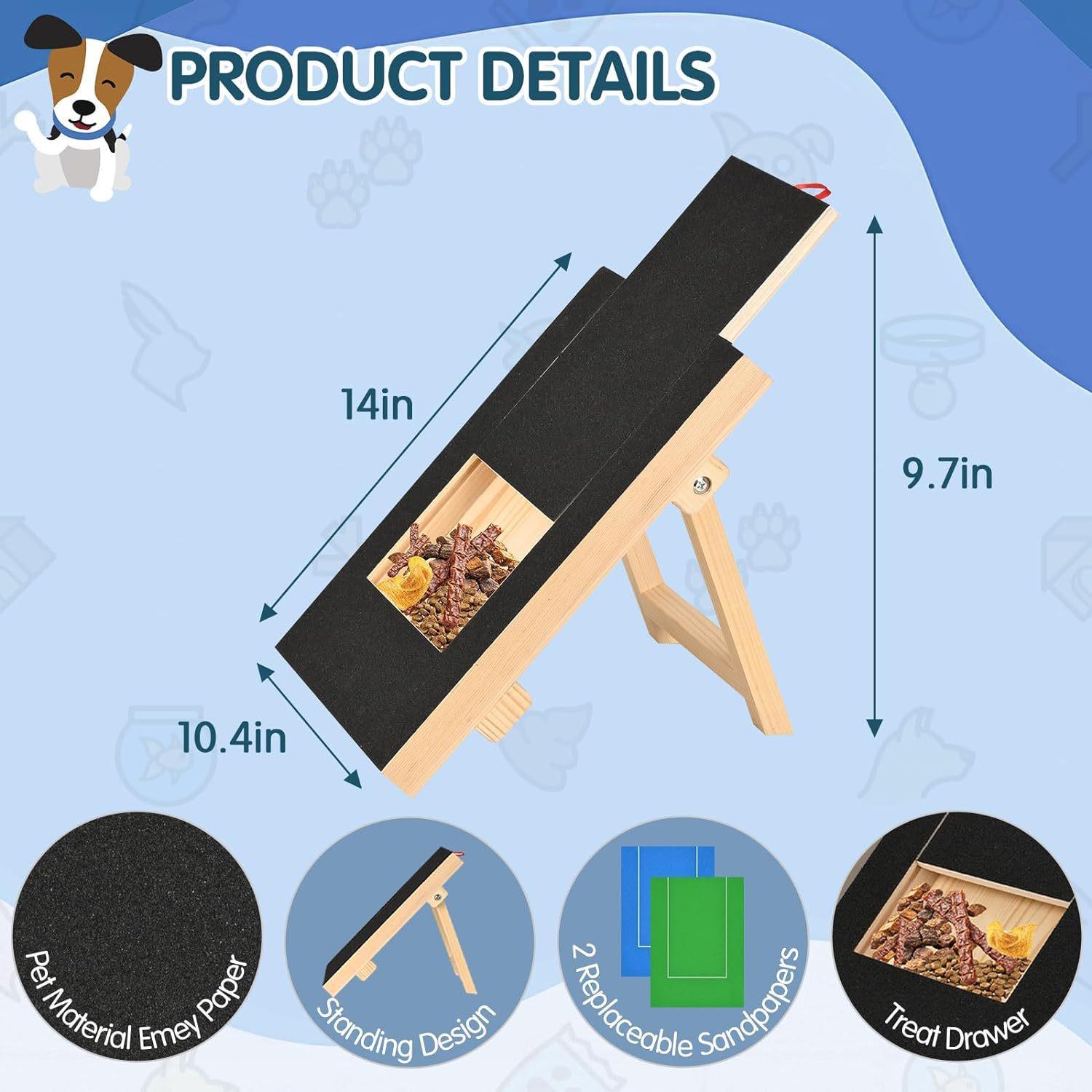 Durable Wooden Dog Scratch Board with Non-Shedding Sandpaper for Paw Repair 35.3cm x 26.4cm чёрный
Durable Wooden Dog Scratch Board with Non-Shedding Sandpaper for Paw Repair 35.3cm x 26.4cm чёрный