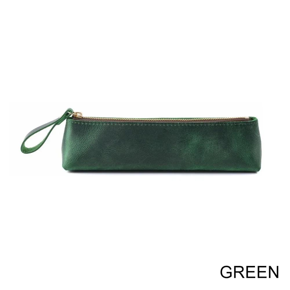 Чехол для ручки из натуральной кожи на молнии, сумка для карандашей большой емкости, винтажная кожа Crazy Horse, ручная работа, креативные школьные принадлежности
Чехол для ручки из натуральной кожи на молнии, сумка для карандашей большой емкости, винтажная кожа Crazy Horse, ручная работа, креативные школьные принадлежности