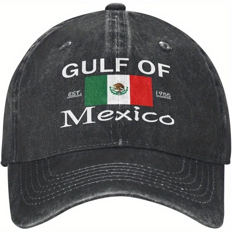 Gulf of Mexico Baseball Cap Mexican Flag Est 1955 Washed Denim Unisex Outdoor Adult Cap One Size чорний
Gulf of Mexico Baseball Cap Mexican Flag Est 1955 Washed Denim Unisex Outdoor Adult Cap One Size чорний