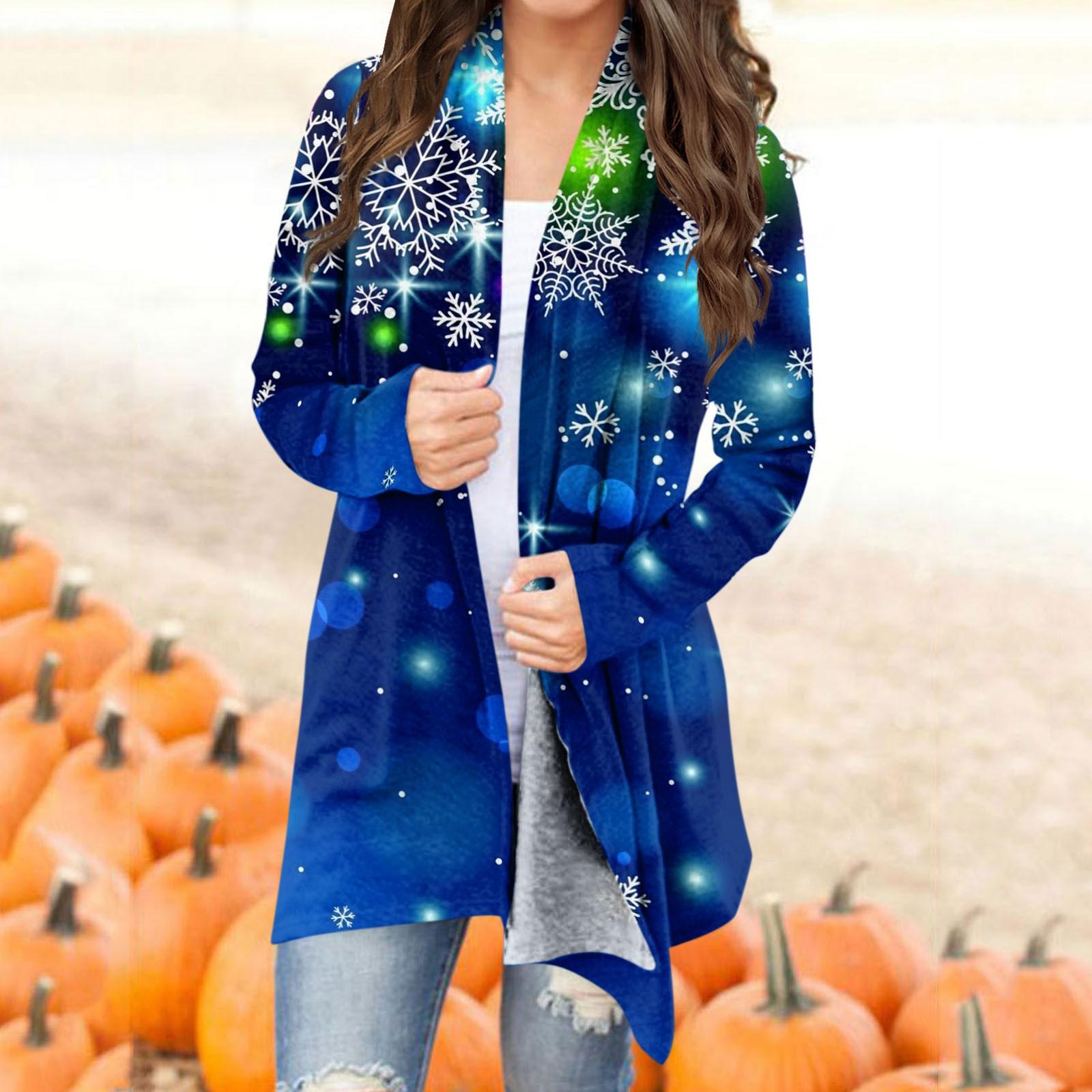 Женская модная рождественская куртка с принтом, повседневный кардиган с длинным рукавом, пальто XXXXXL синий
Женская модная рождественская куртка с принтом, повседневный кардиган с длинным рукавом, пальто XXXXXL синий