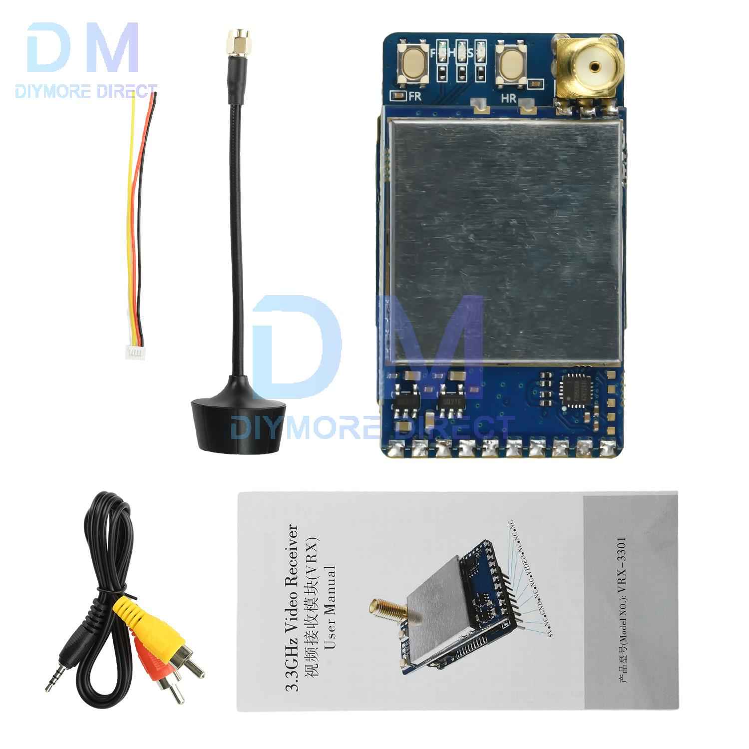 VRX-3301 3.3GHz FPV Video Analog Receiver Module with 64 Channels Wideband Reception for FatShark Goggles
VRX-3301 3.3GHz FPV Video Analog Receiver Module with 64 Channels Wideband Reception for FatShark Goggles