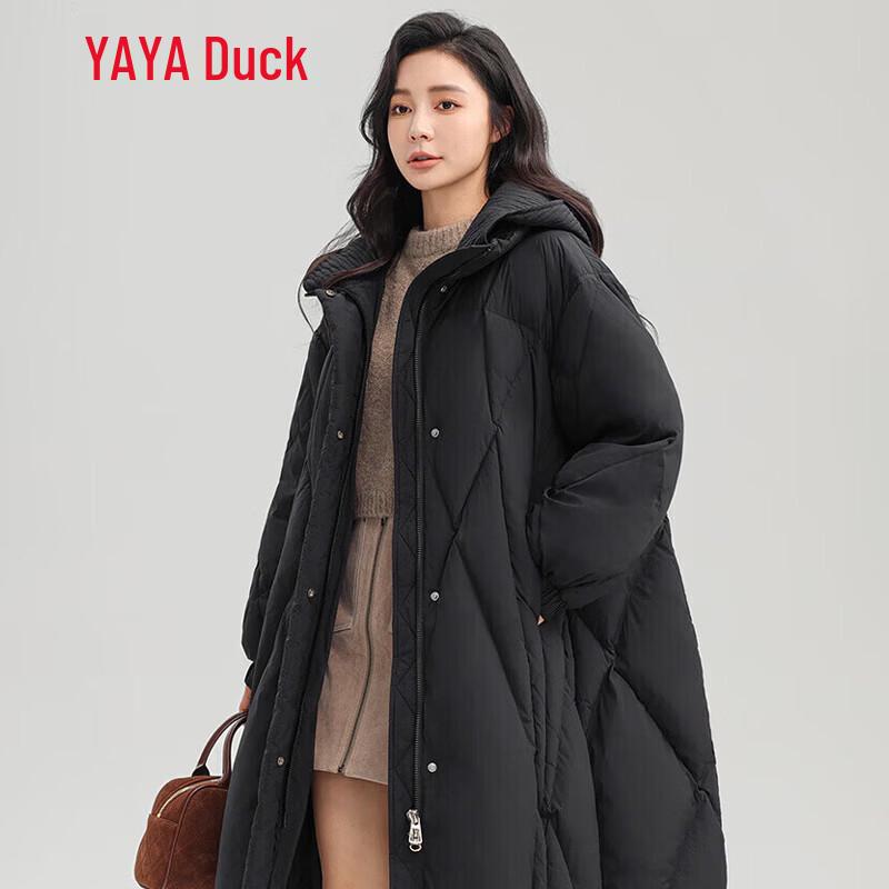 YAYA Women s Mid-length Diamond-Quilted Hooded Down Jacket 155
YAYA Women s Mid-length Diamond-Quilted Hooded Down Jacket 155