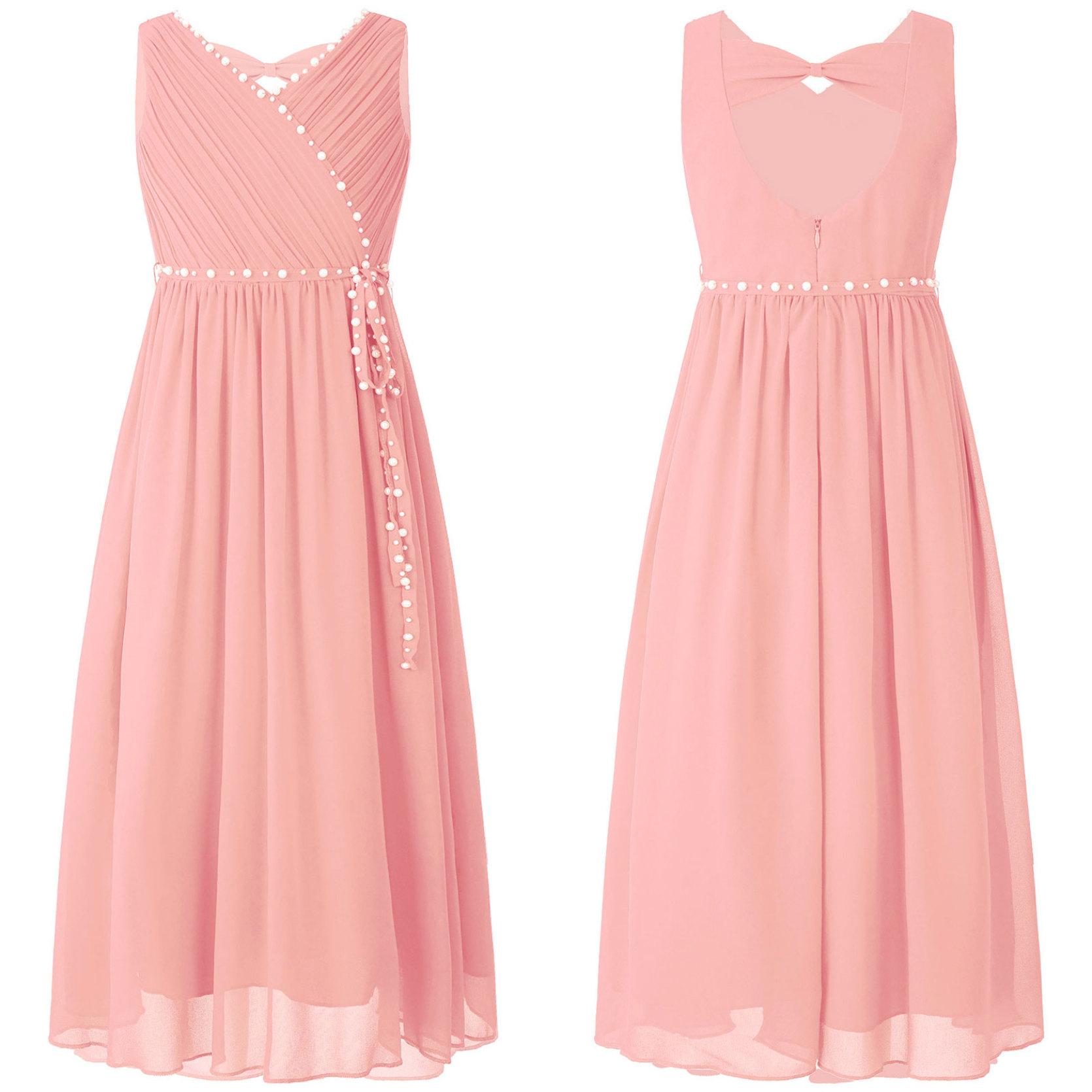 Детское летнее платье для девочек на свадьбу, день рождения, шифоновое платье без рукавов со складками и бисером, платье макси для подружки невесты 15-16 Years розовый
Детское летнее платье для девочек на свадьбу, день рождения, шифоновое платье без рукавов со складками и бисером, платье макси для подружки невесты 15-16 Years розовый