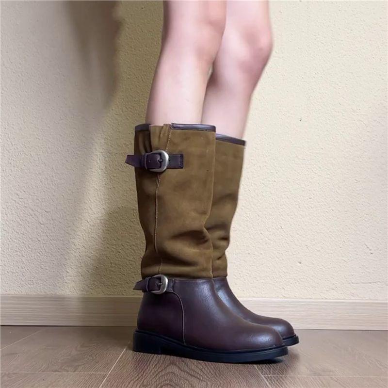 2025 Новые Винтажные Ковбойские Сапоги в Западном Стиле Женские Британский Стиль Пряжка Ремня Широкое Голенище До Колена Толстый Каблук Узкие Модные Сапоги из Кожи 43
2025 Новые Винтажные Ковбойские Сапоги в Западном Стиле Женские Британский Стиль Пряжка Ремня Широкое Голенище До Колена Толстый Каблук Узкие Модные Сапоги из Кожи 43
