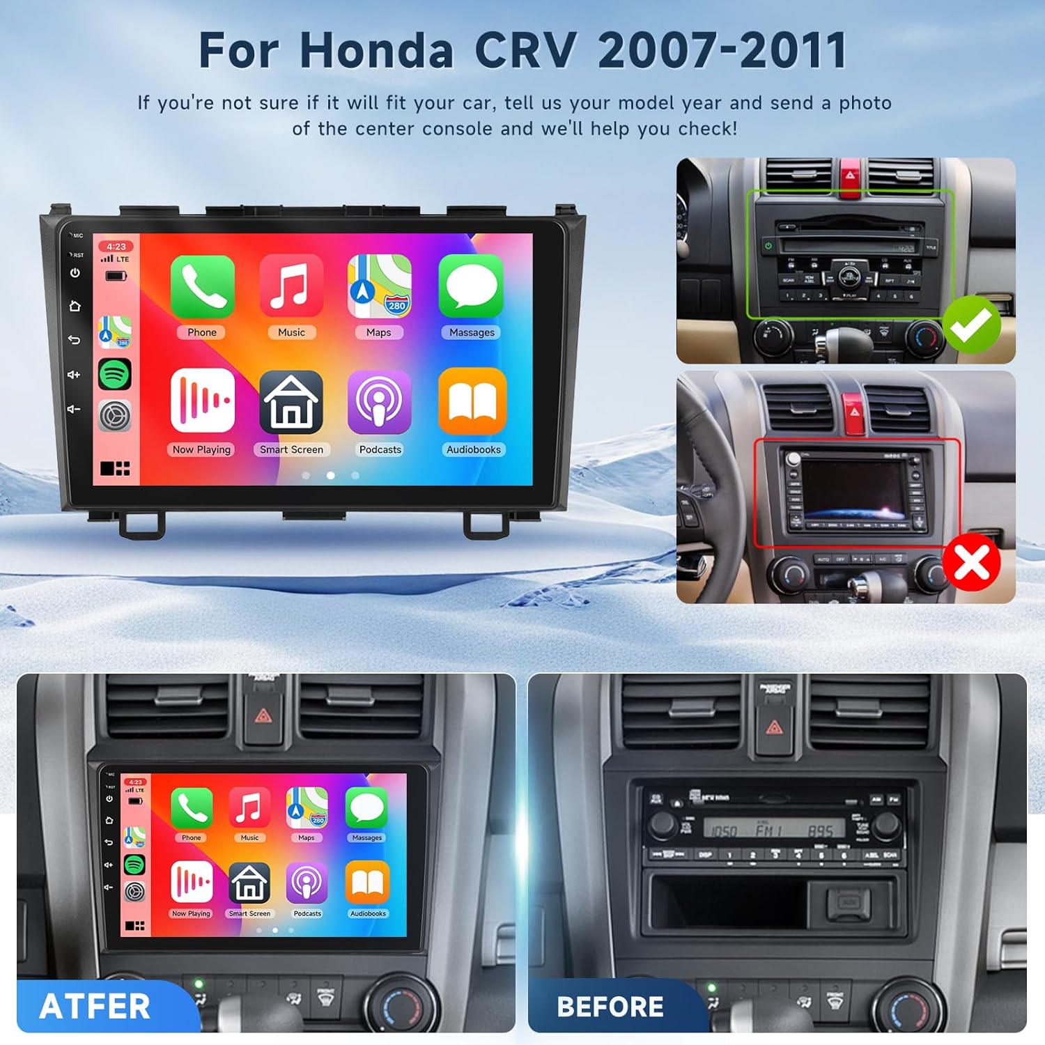 9 Android 13 Car Stereo for Honda CRV 2007-2011, Wireless CarPlay, Android Auto, GPS, WiFi, Bluetooth, Backup Camera United States
9 Android 13 Car Stereo for Honda CRV 2007-2011, Wireless CarPlay, Android Auto, GPS, WiFi, Bluetooth, Backup Camera United States