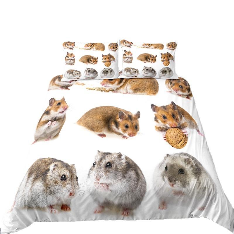 Милый комплект постельного белья с изображением хомяка, односпальная кровать, двуспальная кровать, двуспальная кровать, комплект постельного белья для домашних животных, комплект пододеяльников для детской спальни, 3D аниме 037 EU single(135x200cm)
Милый комплект постельного белья с изображением хомяка, односпальная кровать, двуспальная кровать, двуспальная кровать, комплект постельного белья для домашних животных, комплект пододеяльников для детской спальни, 3D аниме 037 EU single(135x200cm)