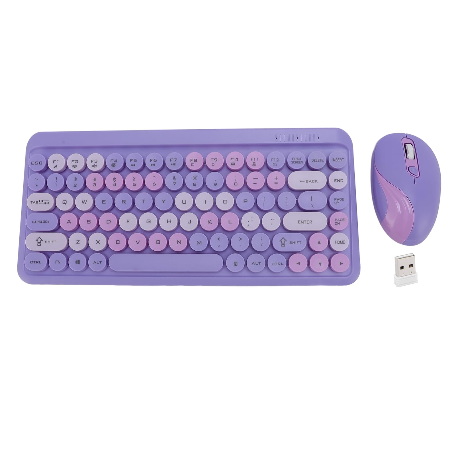 Wireless Keyboard and Mouse Retro Typewriter Keyboard with Round 1600 DPI USB Cute Mouse for Desktop Laptop and Computer Combo, Keycaps, (Smoky
Wireless Keyboard and Mouse Retro Typewriter Keyboard with Round 1600 DPI USB Cute Mouse for Desktop Laptop and Computer Combo, Keycaps, (Smoky