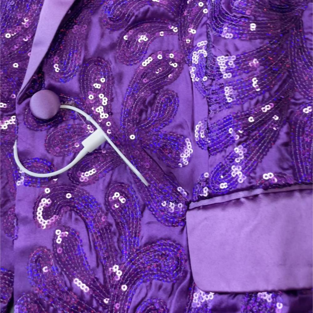 PYJTRL Мужская мода атласный Face Sequin цветочный узор пиджак пиджак XL фиолетовый
PYJTRL Мужская мода атласный Face Sequin цветочный узор пиджак пиджак XL фиолетовый