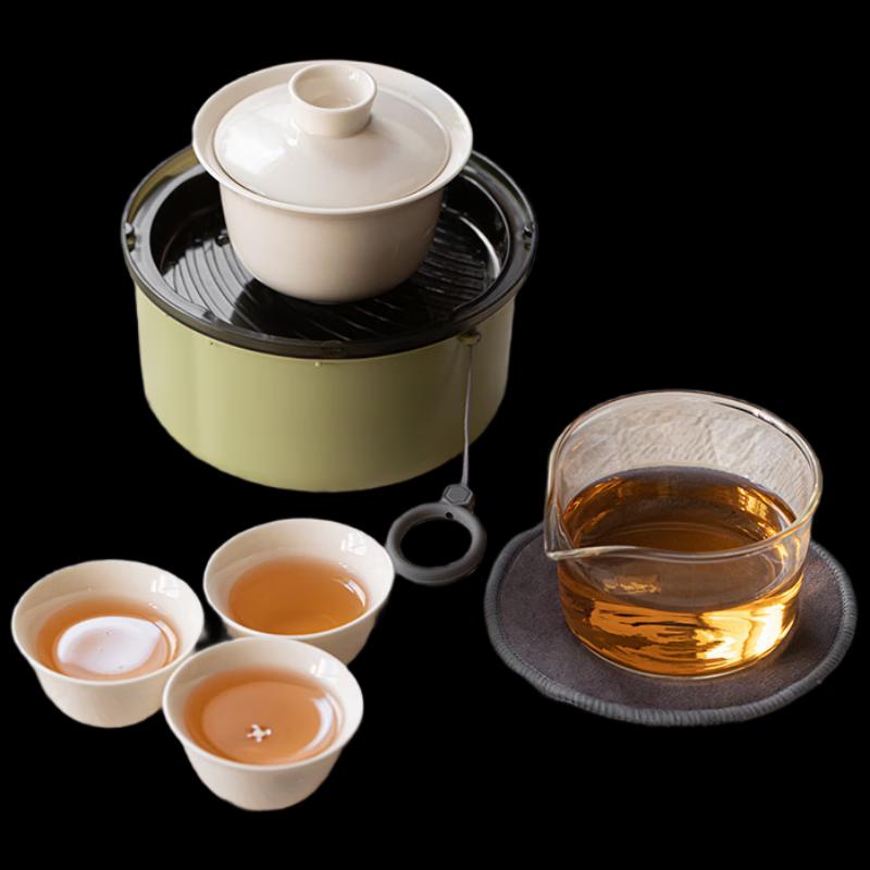 Green Portable Ceramic Tea Set
Green Portable Ceramic Tea Set