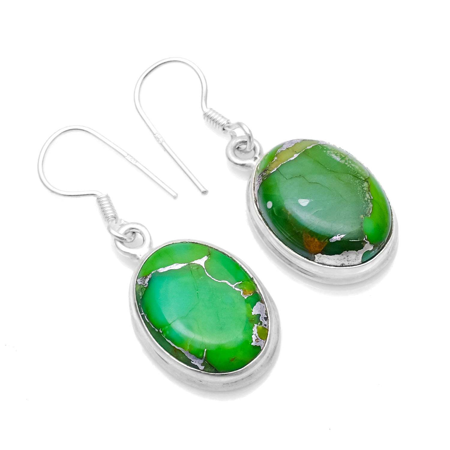 Green Turquoise Gemstone Earrings Solid 925 Sterling Silver Handmade Earrings Jewelry Gift For Women And Girls E-1452
Green Turquoise Gemstone Earrings Solid 925 Sterling Silver Handmade Earrings Jewelry Gift For Women And Girls E-1452