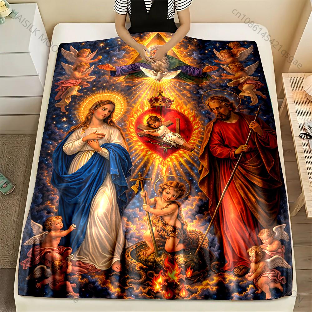 1PC Religious icon with radiant Print Blanket Warm Soft Fluffy Kids and Adult Sofa Bed Throw Blanket Outdoor Travel Camping RV 75x90cm
1PC Religious icon with radiant Print Blanket Warm Soft Fluffy Kids and Adult Sofa Bed Throw Blanket Outdoor Travel Camping RV 75x90cm