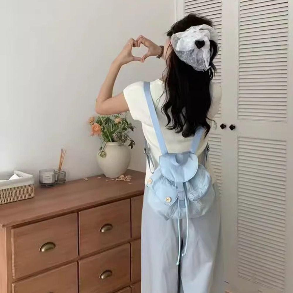 Button Muti Pocket Bag Large Capacity Drawstring Bag Fashion School Flap Backpack Street Wear
Button Muti Pocket Bag Large Capacity Drawstring Bag Fashion School Flap Backpack Street Wear