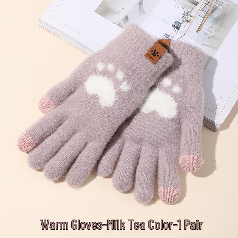 Милые зимние перчатки с флисовой подкладкой и сенсорным экраном в корейском стиле - Толстые, теплые, пятипалые, для студентов
Милые зимние перчатки с флисовой подкладкой и сенсорным экраном в корейском стиле - Толстые, теплые, пятипалые, для студентов