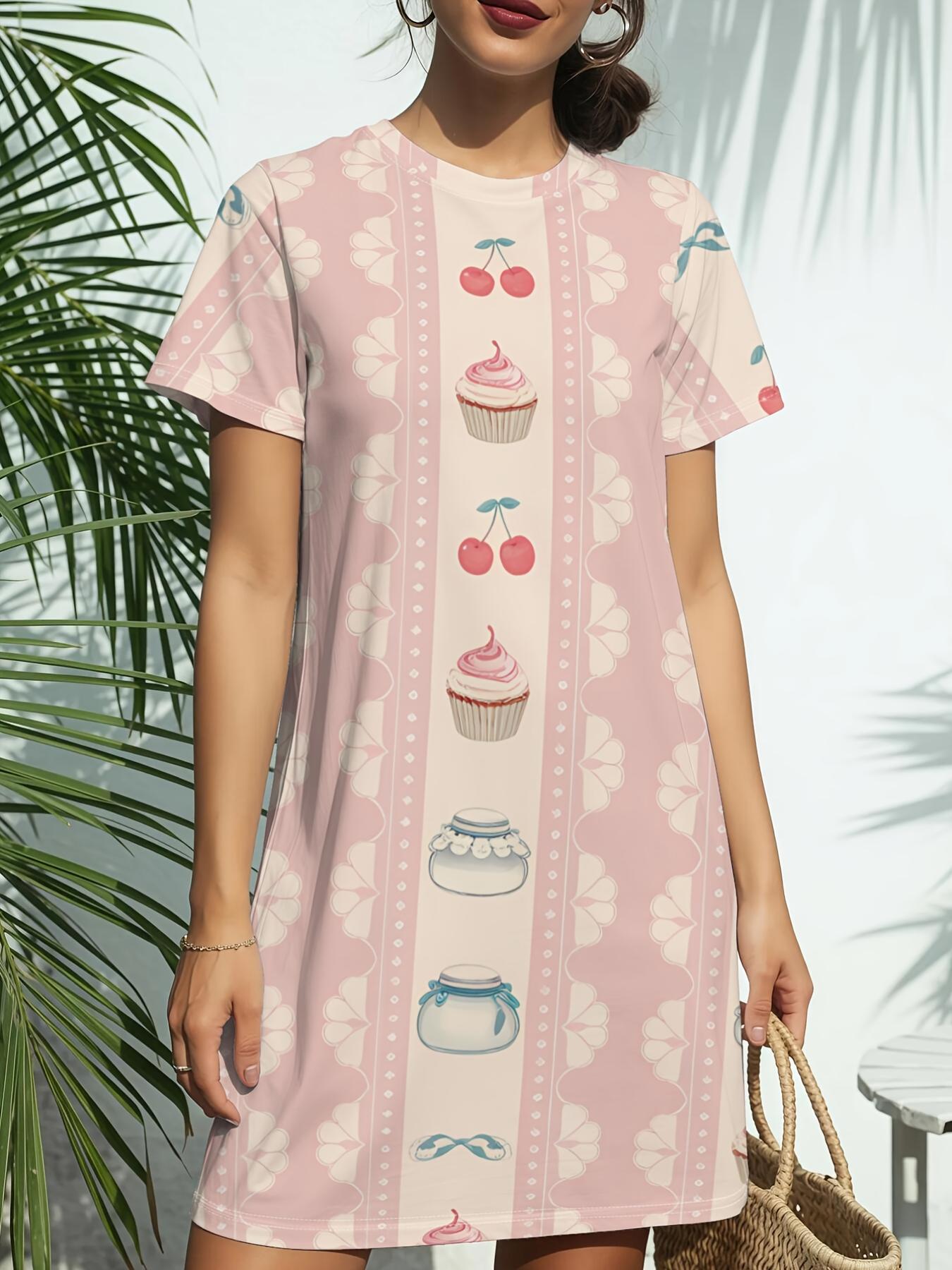 Dainty DotsNew Women s Crew Neck Short Sleeve T-Shirt Dress. American Style Fashion Trend Digital Print. Spring ; Summer Casual Versatile - Elegant ; 4XL дубильная кора
Dainty DotsNew Women s Crew Neck Short Sleeve T-Shirt Dress. American Style Fashion Trend Digital Print. Spring ; Summer Casual Versatile - Elegant ; 4XL дубильная кора