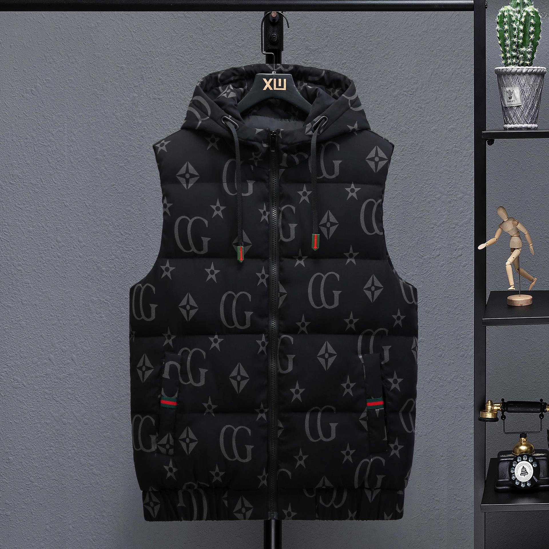 Бавовняний жилет з відбиваючими літерами в корейському стилі: Тепла безрукавка з капюшоном, приталеного крою, для чоловіків XXL
Бавовняний жилет з відбиваючими літерами в корейському стилі: Тепла безрукавка з капюшоном, приталеного крою, для чоловіків XXL