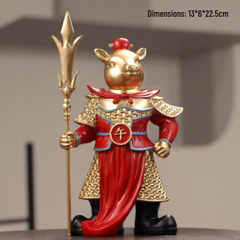 Wu Ma Modern Zodiac Animal Figurine - New Year Gift & Chinese Style Decor 13cm x 6cm x 22.5cm
Wu Ma Modern Zodiac Animal Figurine - New Year Gift & Chinese Style Decor 13cm x 6cm x 22.5cm