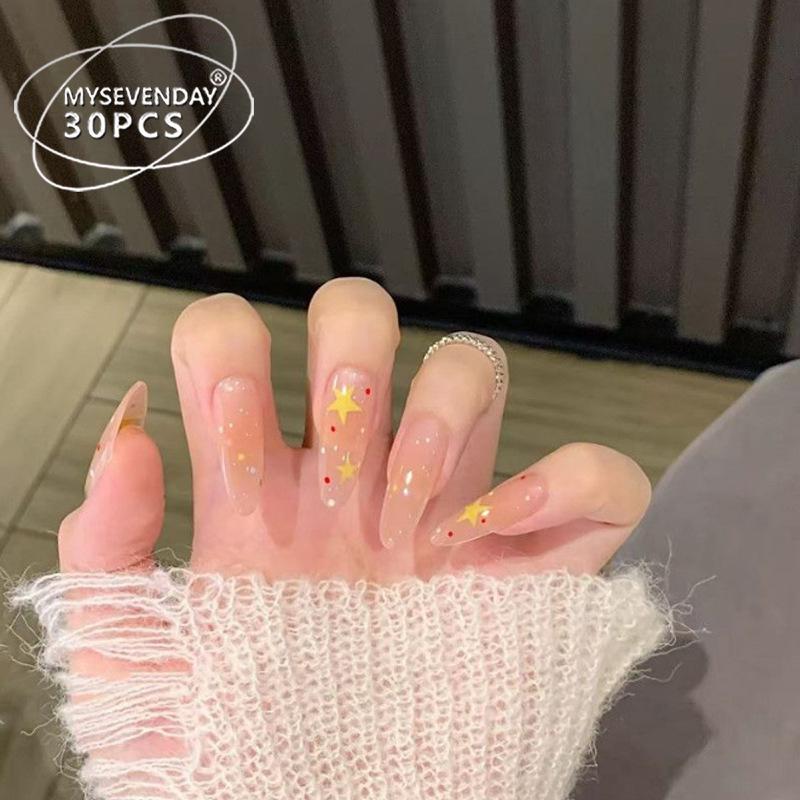 New Year Polka Dot Press-On Nails - Long Pointed Star Design Handmade Nails M Size - 10 pcs/bag
New Year Polka Dot Press-On Nails - Long Pointed Star Design Handmade Nails M Size - 10 pcs/bag