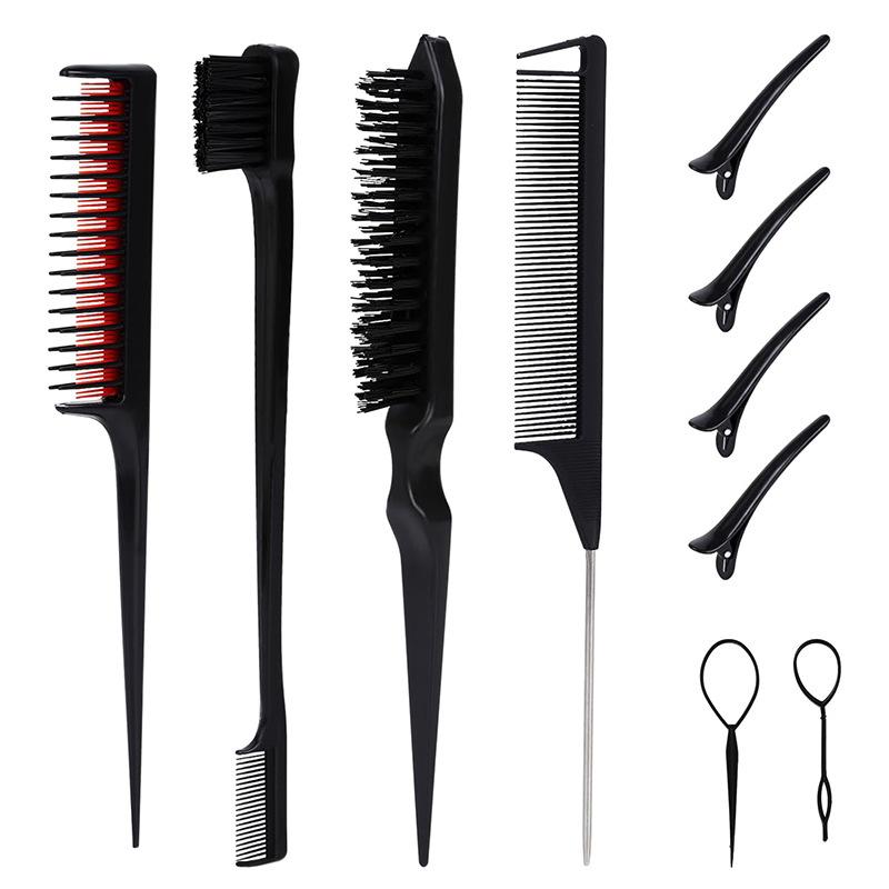 10pcs Hair Styling Comb Set Teasing Hair Brush Triple Teasing Comb Rat Tail Combs Edge Brush Hair Tail Tools Braid Tool Loop
10pcs Hair Styling Comb Set Teasing Hair Brush Triple Teasing Comb Rat Tail Combs Edge Brush Hair Tail Tools Braid Tool Loop
