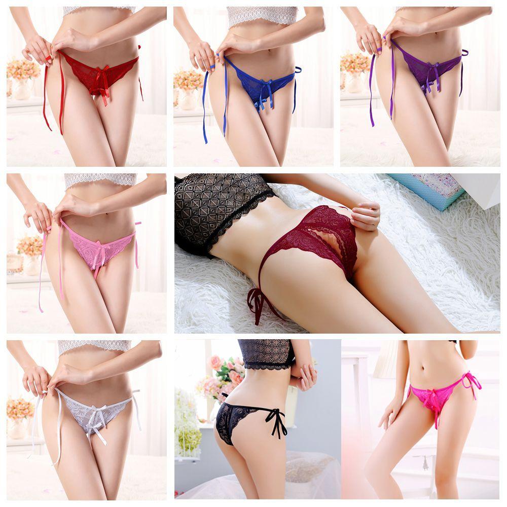 Nightwear Sleepwear Crotchless Underwear Bowknot Lace G-string Open Crotch Sexy Bondage Panties
Nightwear Sleepwear Crotchless Underwear Bowknot Lace G-string Open Crotch Sexy Bondage Panties