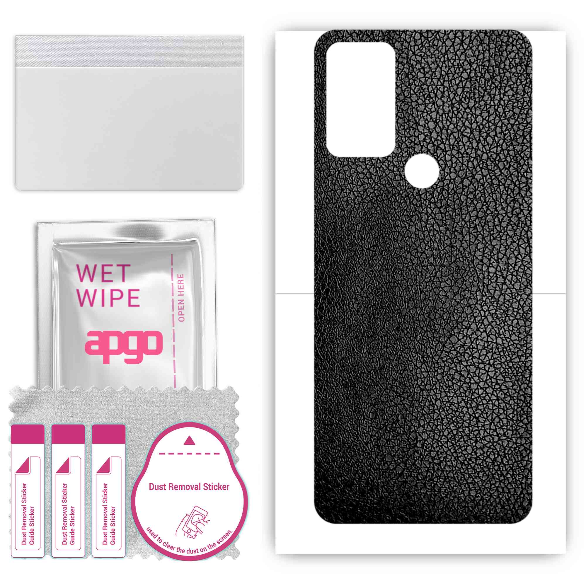 apgo Protective Skin Sticker for the back compatible with Motorola Moto G Play 2022, Wrap Film, Foil, Vinyl - Pattern Black Leather
apgo Protective Skin Sticker for the back compatible with Motorola Moto G Play 2022, Wrap Film, Foil, Vinyl - Pattern Black Leather
