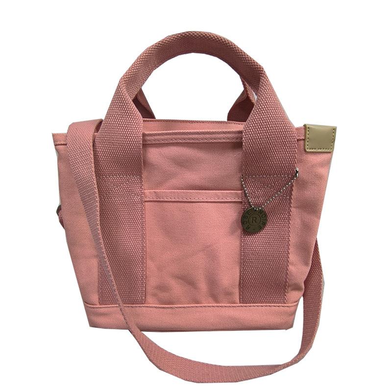 Сумка холщовая Lotte высокого класса на плечо с молнией, сумка для бенто, ручная холщовая сумка, женская сумка из холста мелалеуки розовый